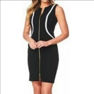 Calvin Klein Black Sleeveless Sheath Mini Dress size 6 NWOT